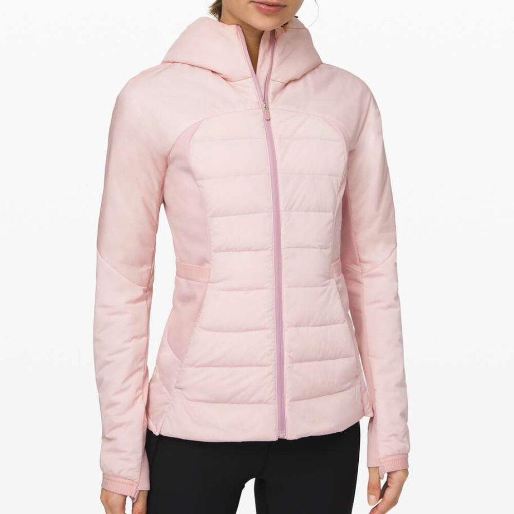 Lululemon Women's 8 Hooded‎ Define Jacket Pink Quilted Lightweight Athletic Coat